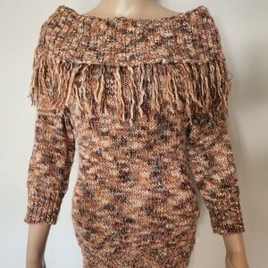 NY&C New York & Company Fringe Sweater Autumn Sweater Chic